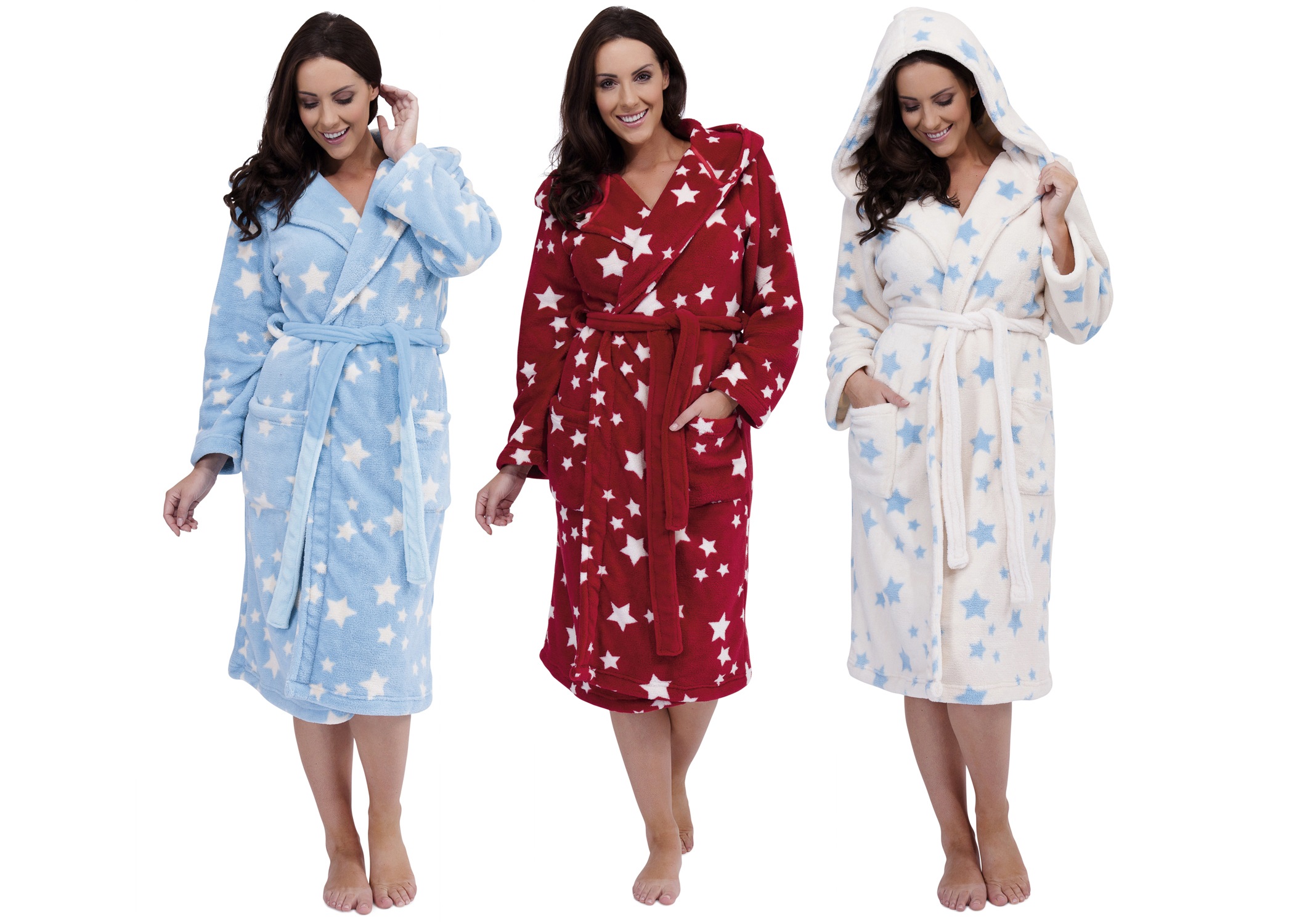 Womens Luxury Soft Fleece Long Robes Dressing Gown Housecoat Ladies UK